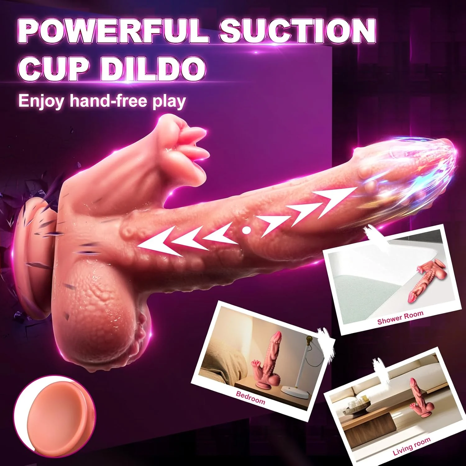 OctoRipple 6-in-1 Monster Tentacle Thrusting Dildo | Fantasy Vibrator, Heating, Remote Control - Image 4