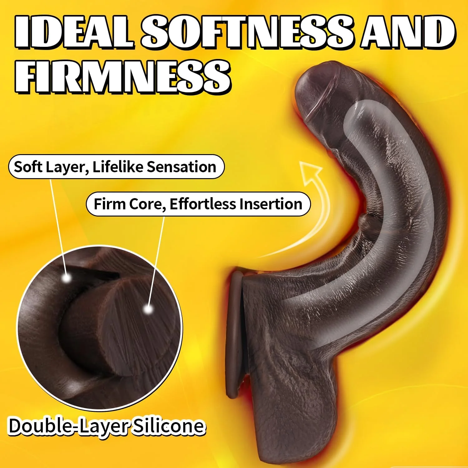 EbonyTitanX 10” Ebony Realistic Dildo Dual Density Suction Cup - Image 3