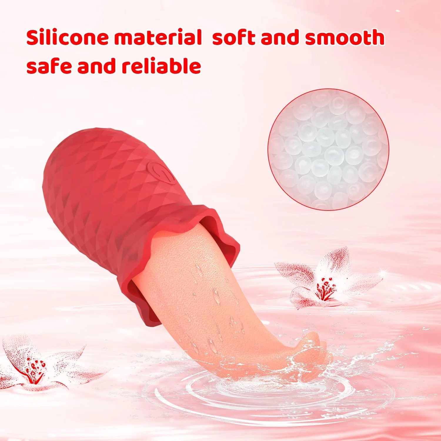 RoseLickX Rose Lick & Tap Tongue Vibrator 10 Modes Waterproof - Image 4