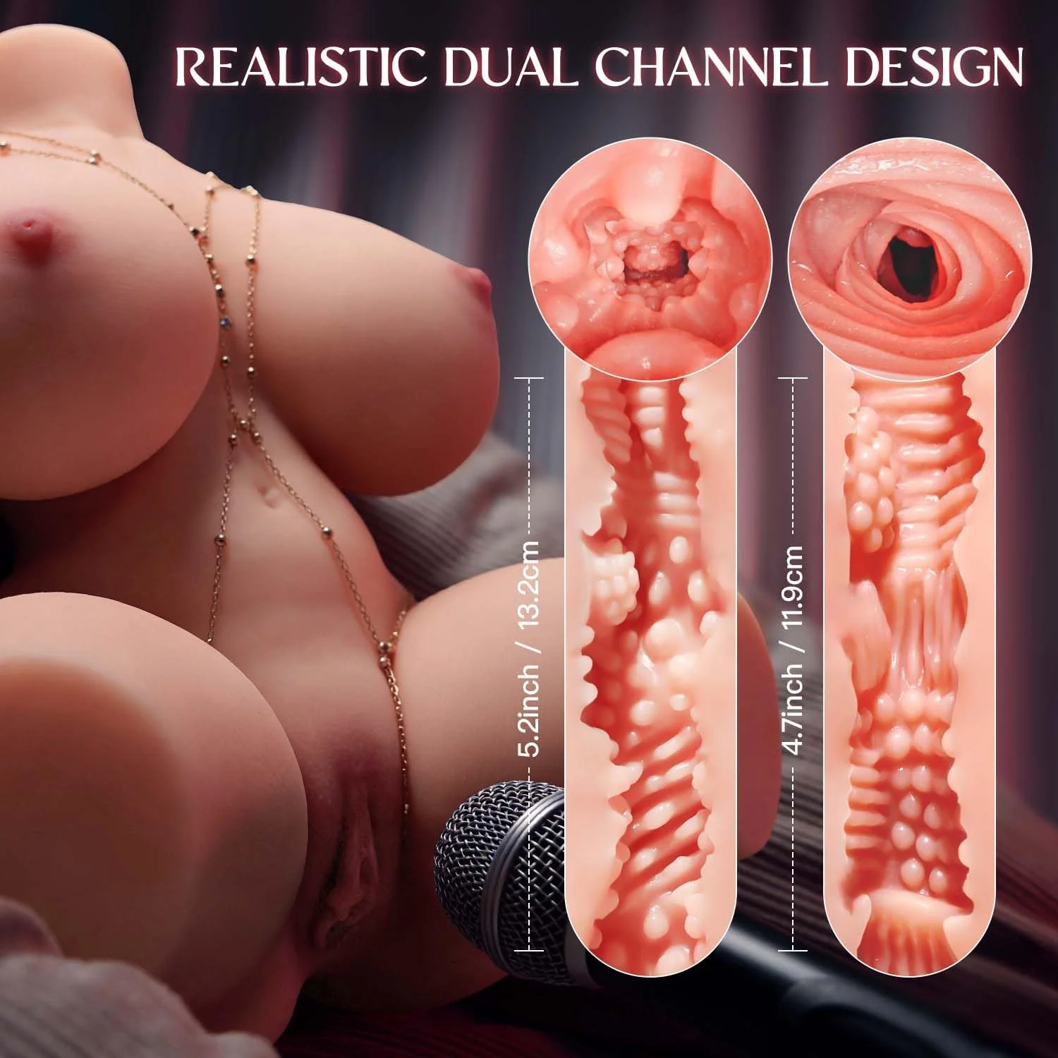 SynqPulse AI Vibrating Torso Stroker Sex Doll 10 Modes - Image 4