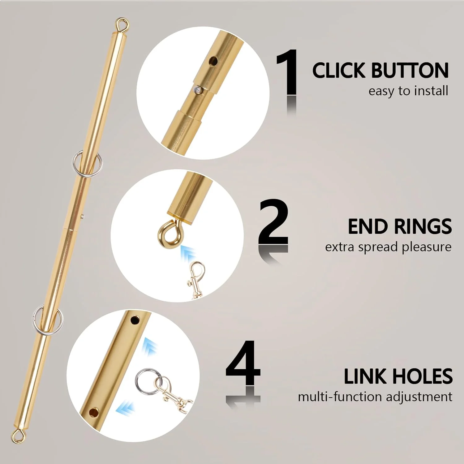 CrimsonRoyale 10PCS BDSM Spreader Bar Bondage Kit - Image 5