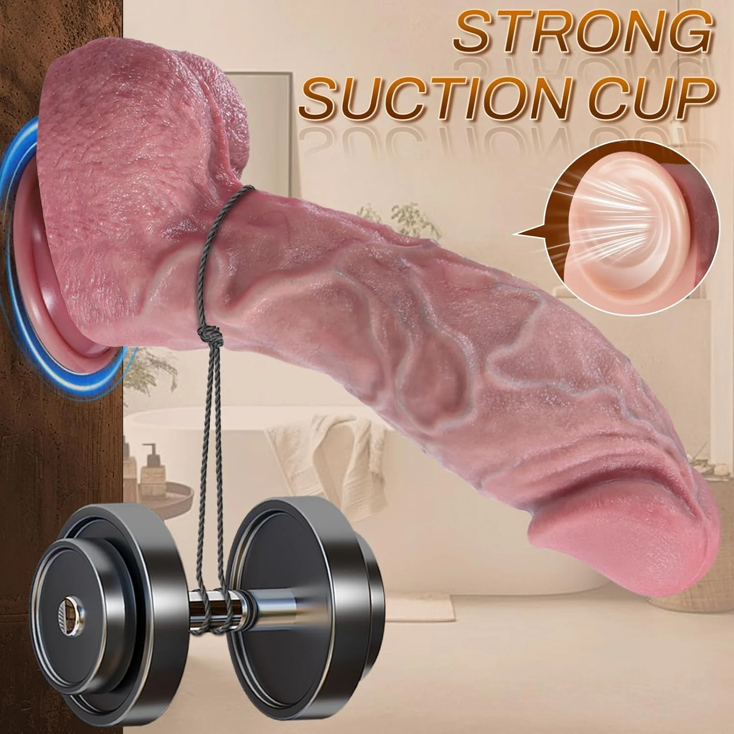 MegaCore 11” Thick Dildo 2.75” Dual Density Suction Cup - Image 5
