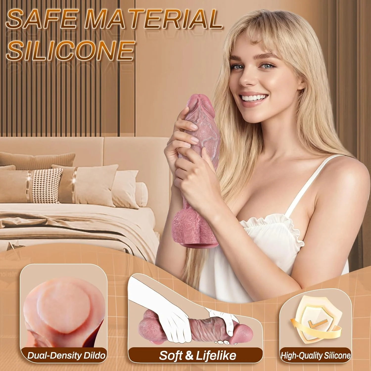 MegaCore 11” Thick Dildo 2.75” Dual Density Suction Cup - Image 7