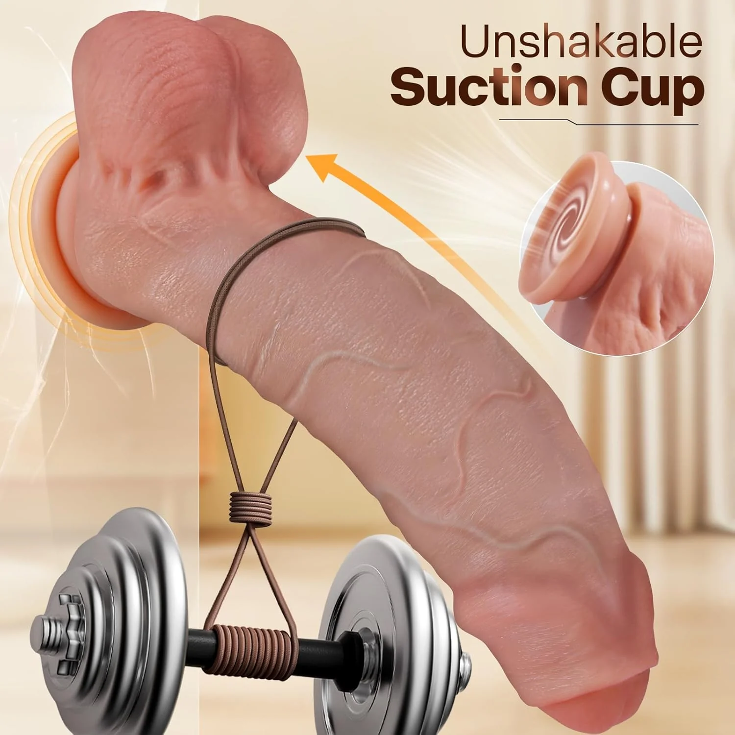 TitanX 11” Realistic Foreskin Dildo Thick Silicone Suction Cup - Image 6