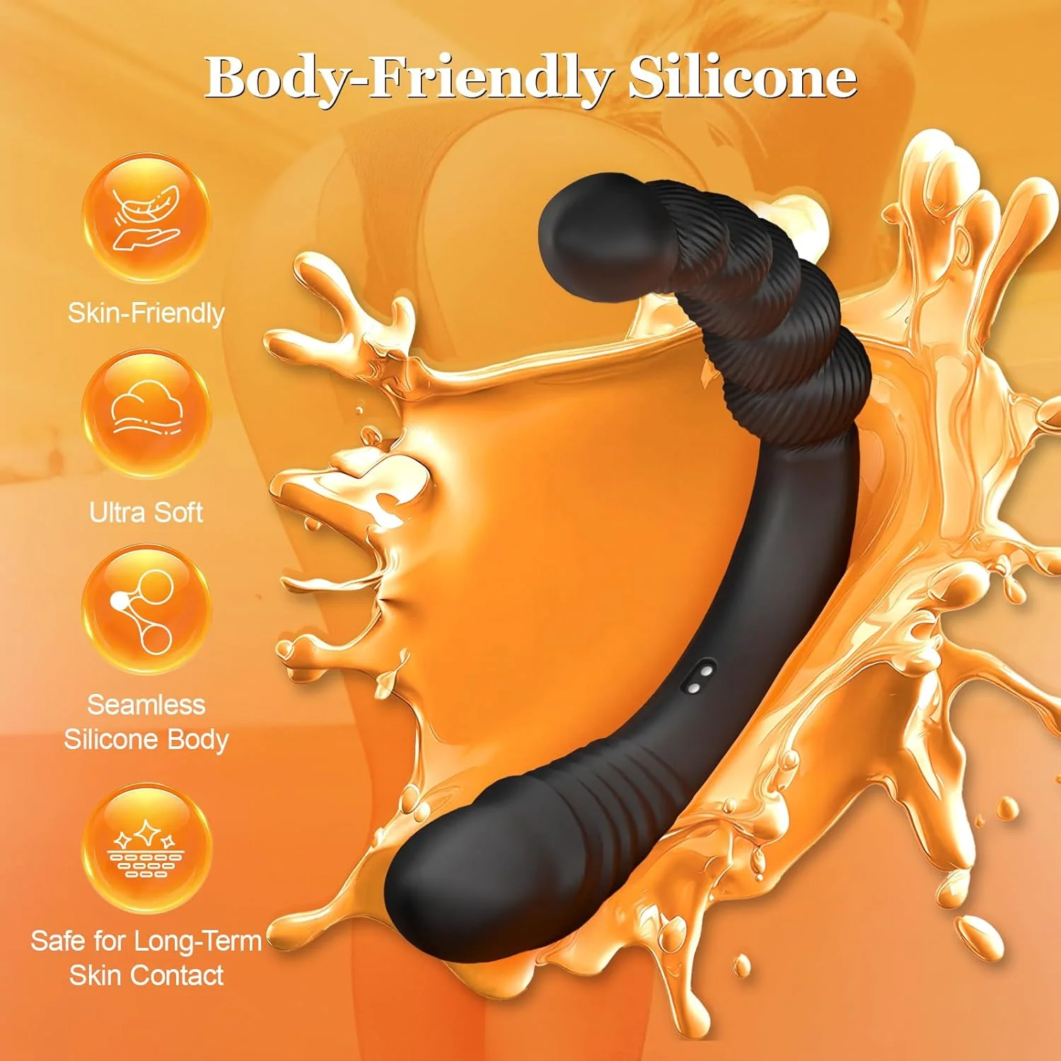 TwinPulseX Thrusting Dildo & Anal Beads Dual-Ended Vibrator - Image 8