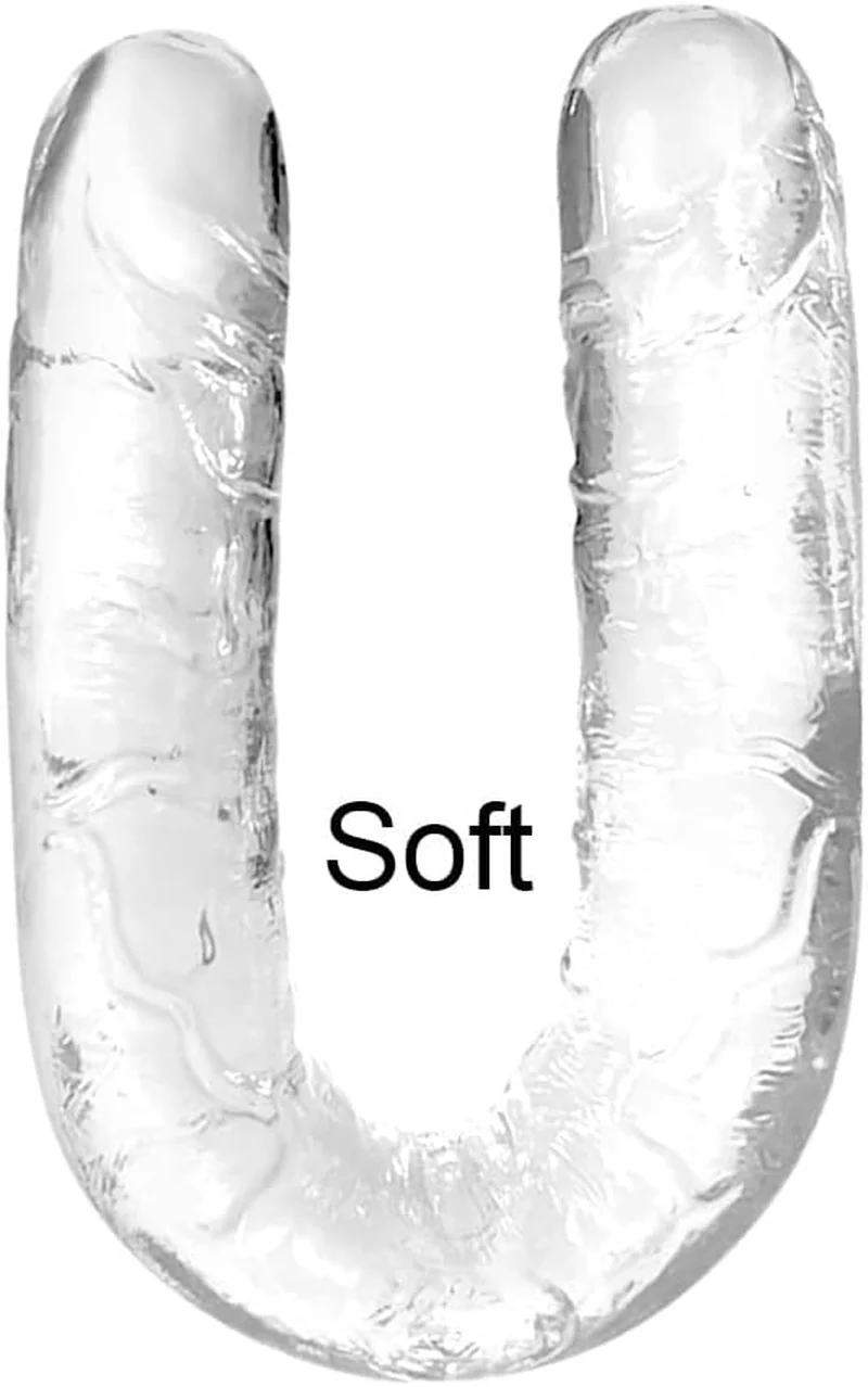 ClearMorph 13” Double-Ended Dildo Flexible Clear Toy - Image 3