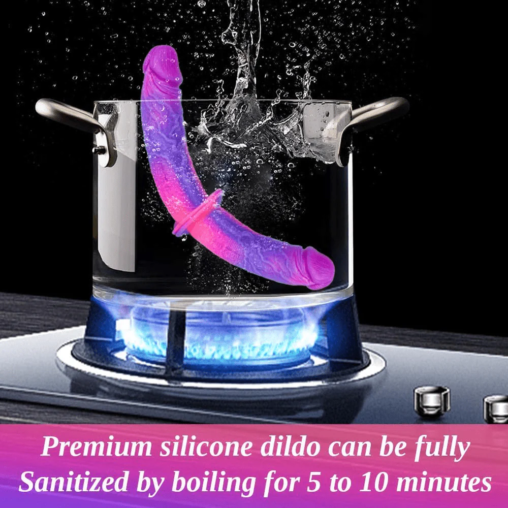 TwinPop 14” Double-Ended Dildo Suction Cup Silicone Set - Image 2