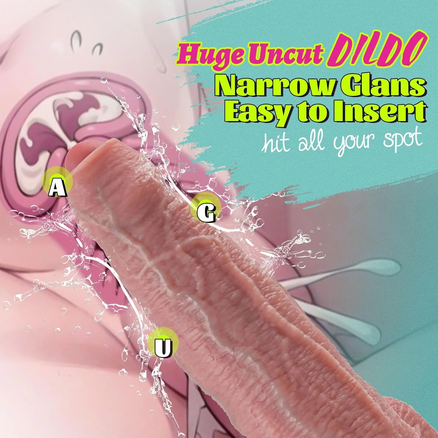 GoliathX 9.6” Thick Uncut Dildo 2.4” Diameter Suction Cup - Image 2