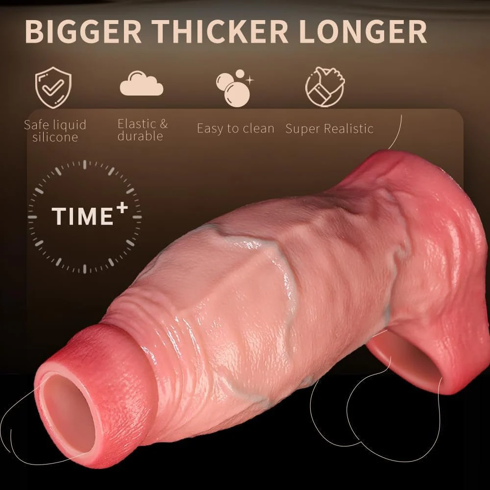 GirthMax Large Penis Sleeve 2.5” Girth Silicone Extender - Image 3