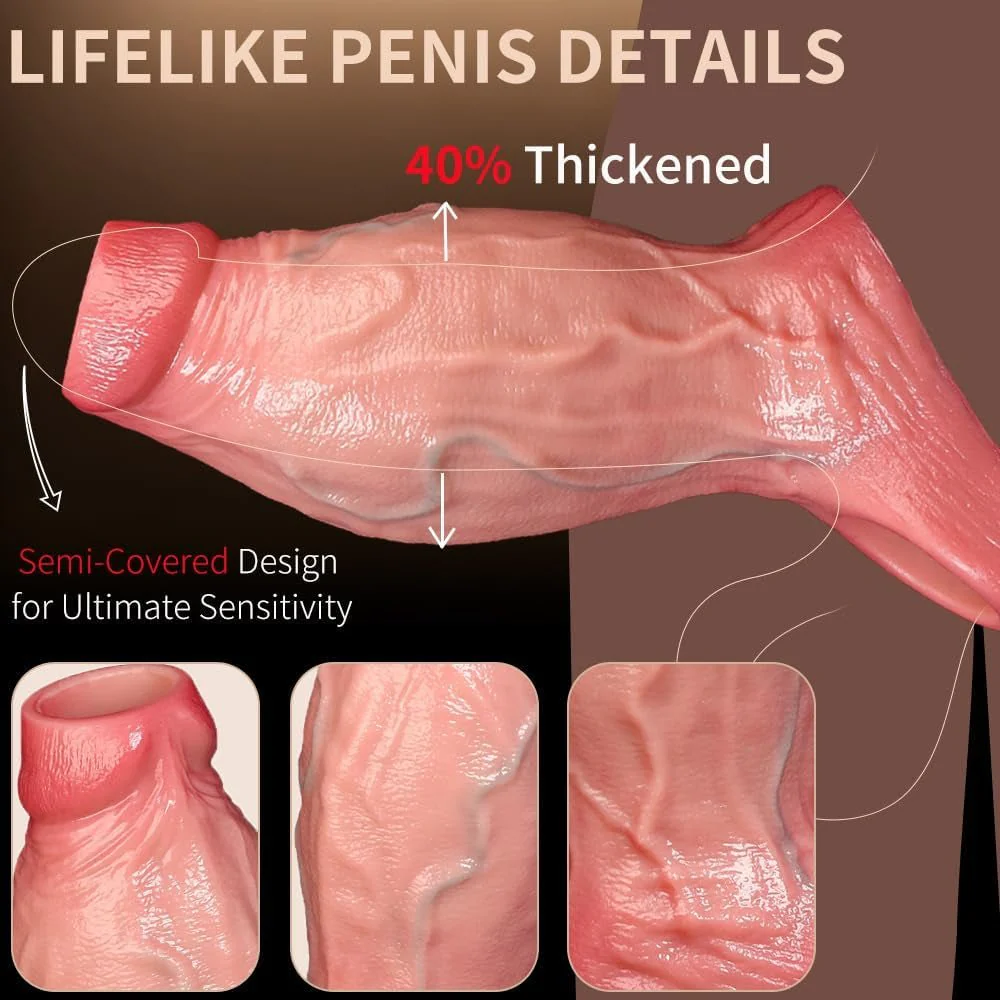 GirthMax Large Penis Sleeve 2.5” Girth Silicone Extender - Image 4