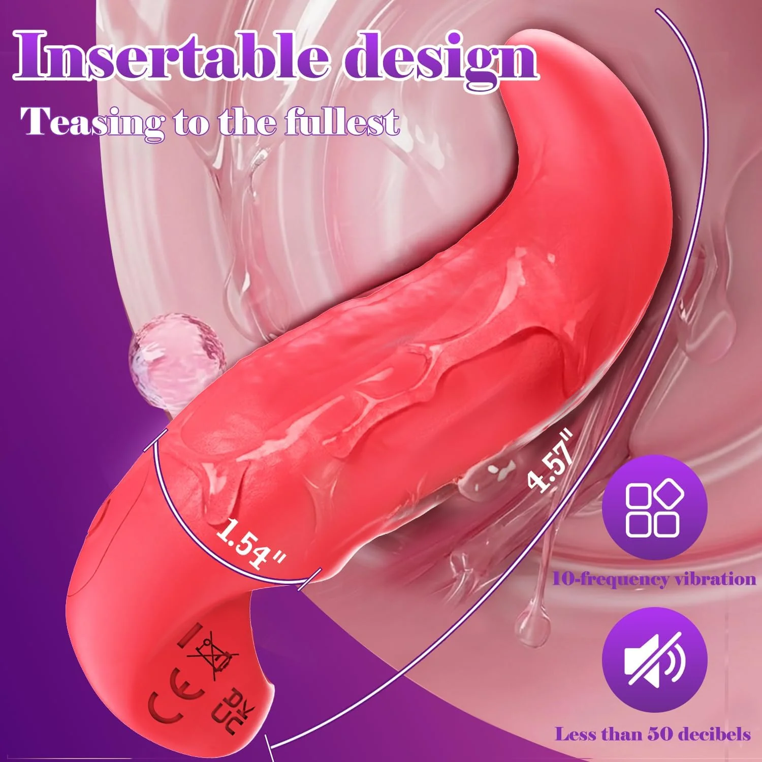 VelixTongue Finger Vibrator Tongue Design 10 Modes USB - Image 4