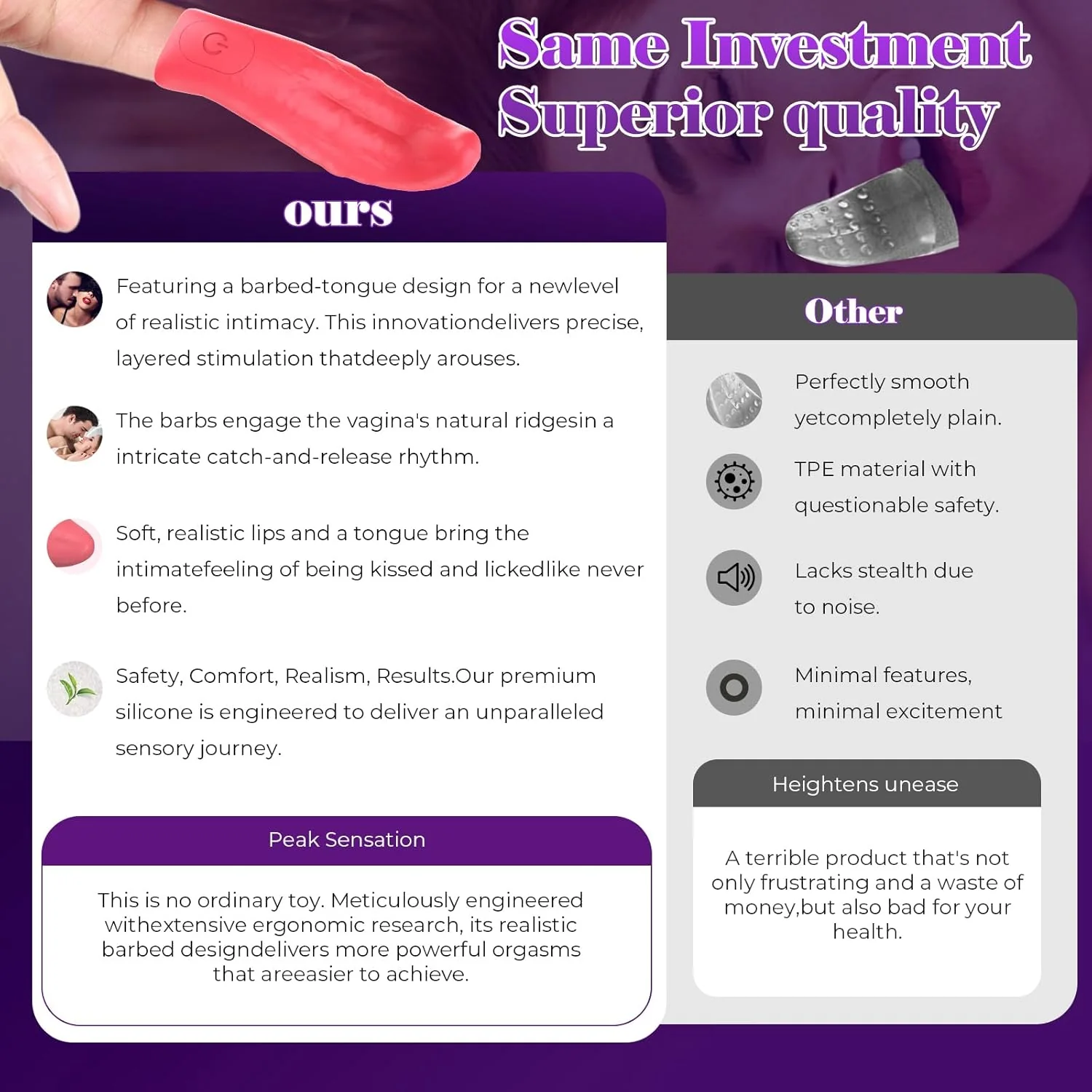 VelixTongue Finger Vibrator Tongue Design 10 Modes USB - Image 5