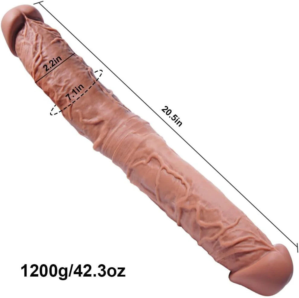 MegaFlex 20.5” XXL Double-Ended Dildo Thick Silicone Toy - Image 4