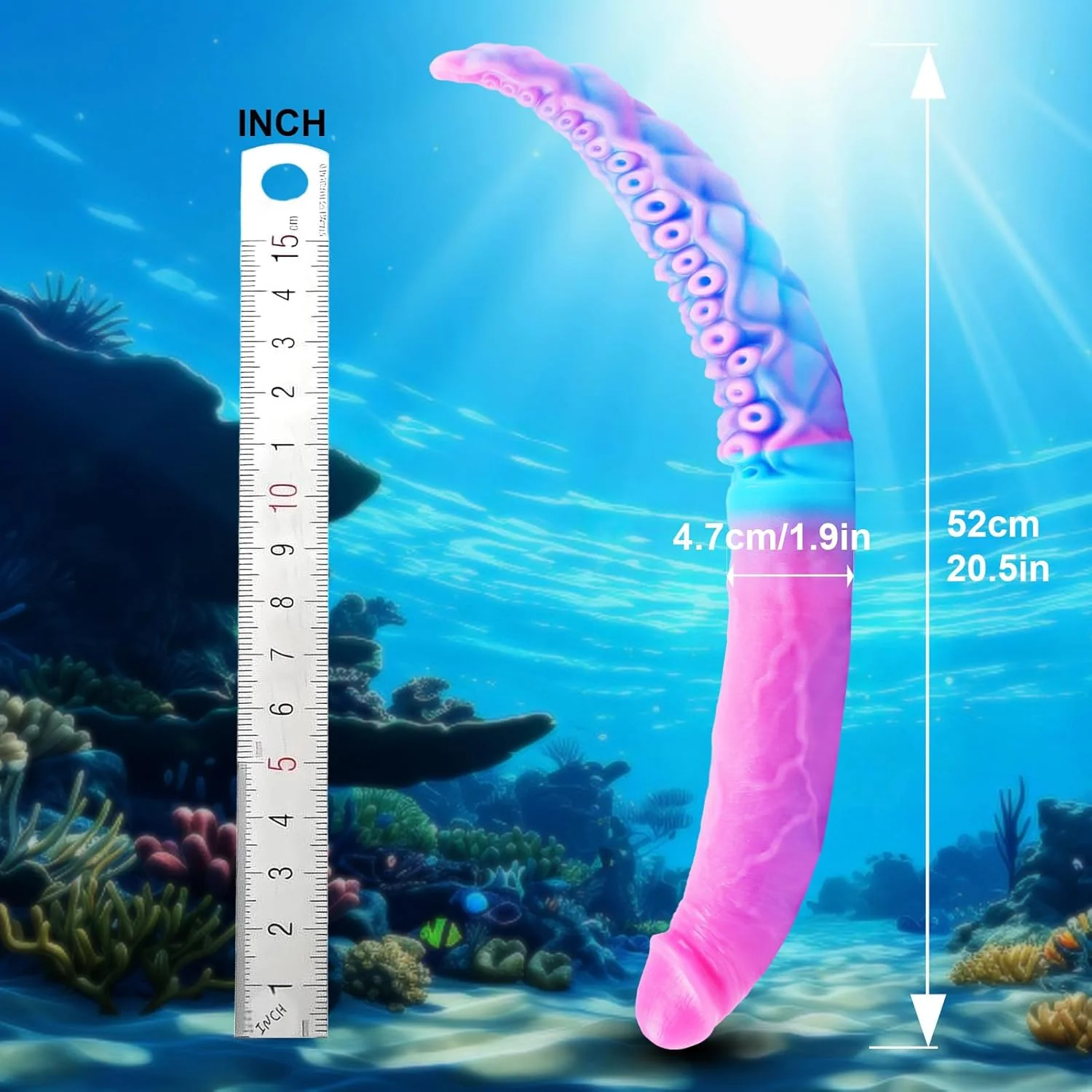 TentraMorph 20.5” Tentacle Double-Ended Dildo Silicone Toy - Image 6
