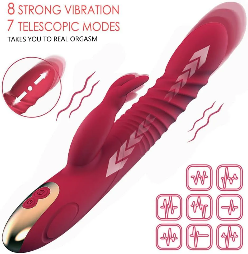 TitanWave 9” Rabbit Vibrator 15 Modes Thrusting Waterproof - Image 2