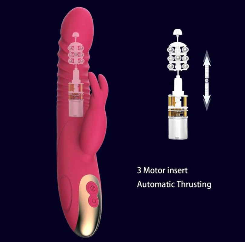 TitanWave 9” Rabbit Vibrator 15 Modes Thrusting Waterproof - Image 4