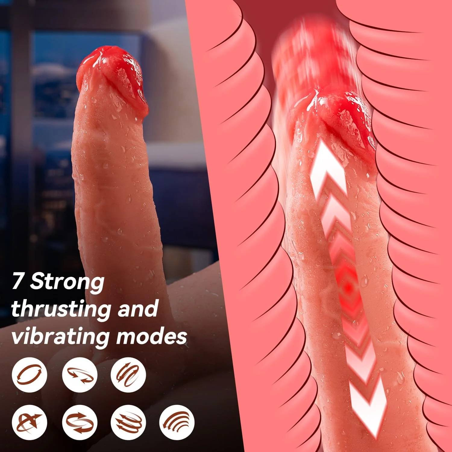 DuoPulse Male Sex Doll Torso Thrusting Vibrating Dildo - Image 3
