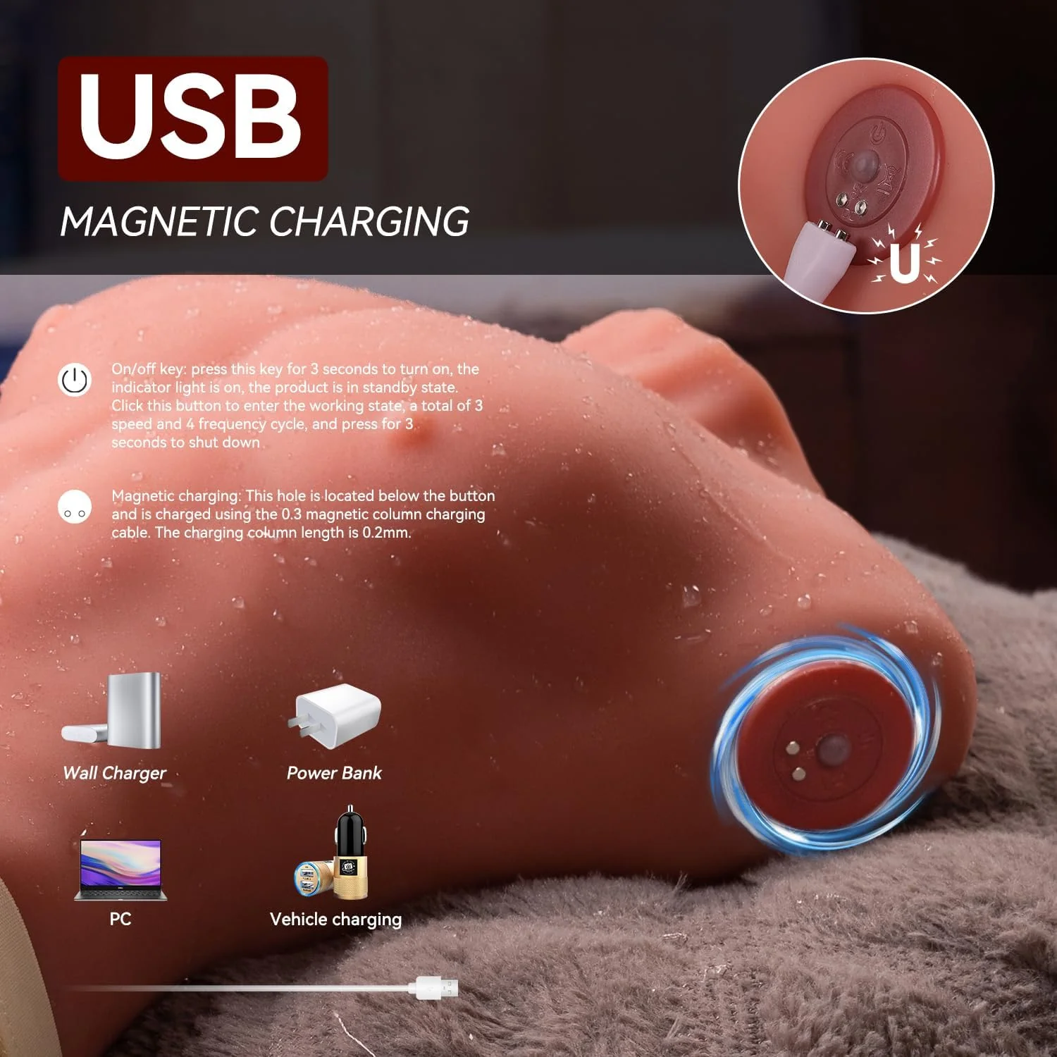 DuoPulse Male Sex Doll Torso Thrusting Vibrating Dildo - Image 4