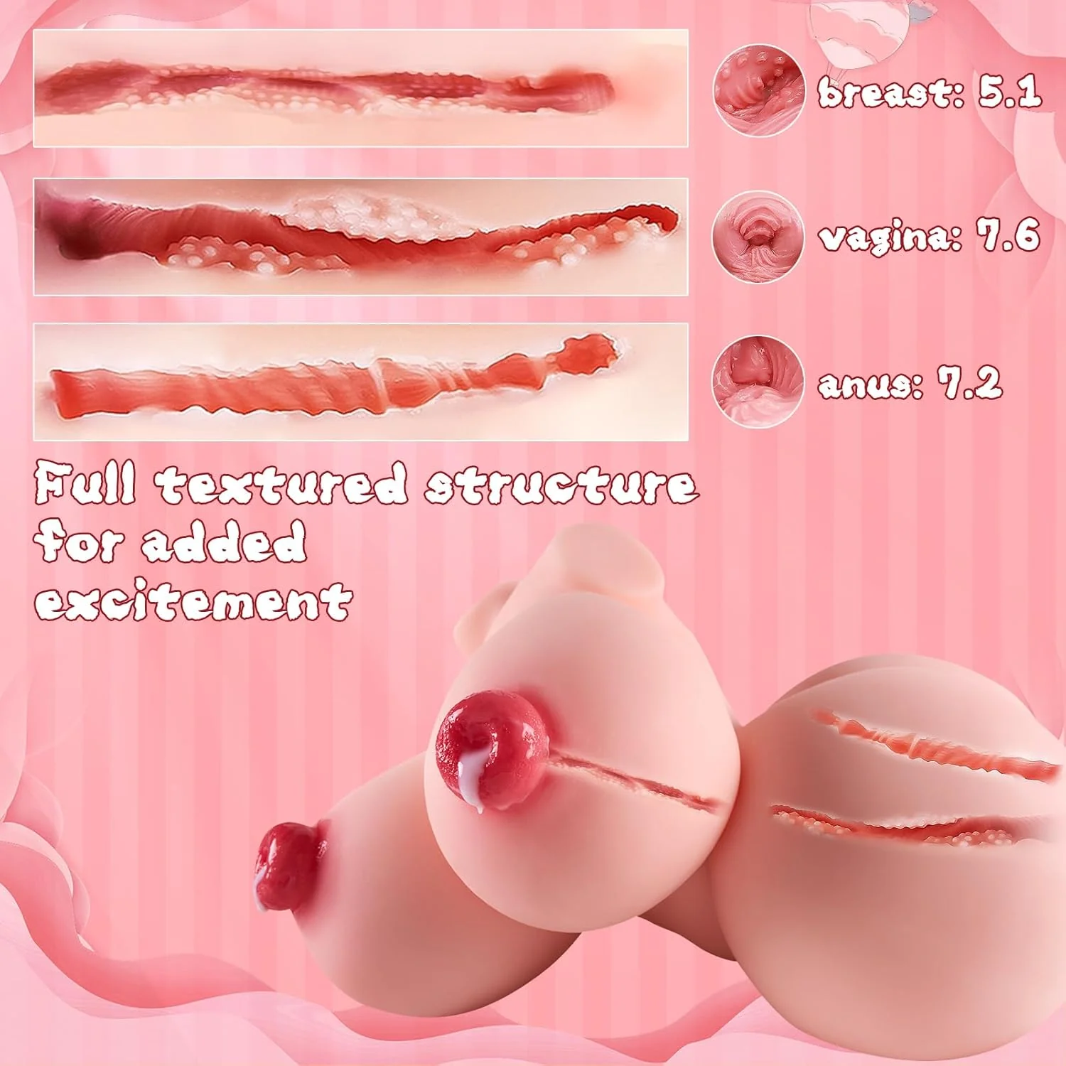Veltrix 24lb 4-in-1 Sex Doll Torso Big Boobs TPE - Image 6