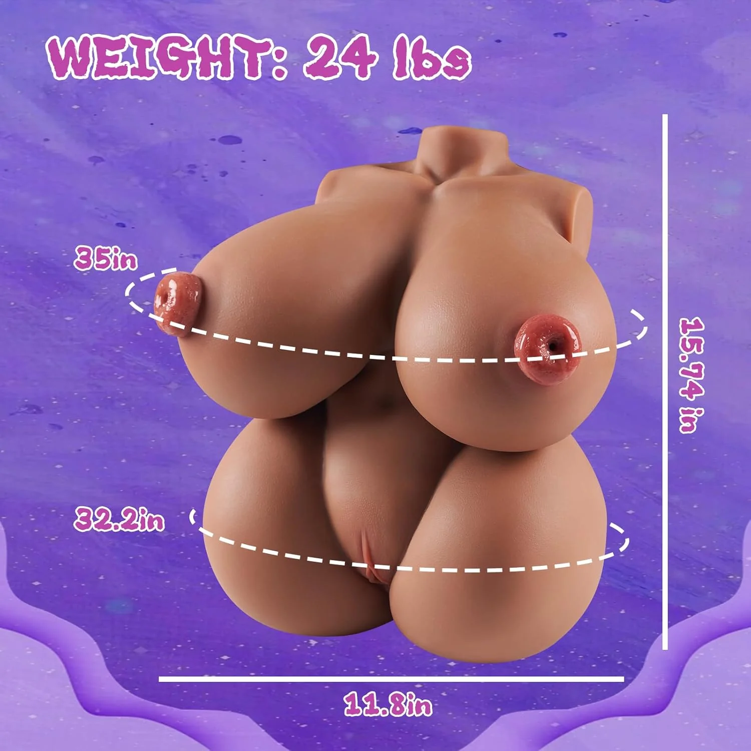 ObsidiaMax 24lb 4-in-1 Sex Doll Torso Big Boobs TPE - Image 2