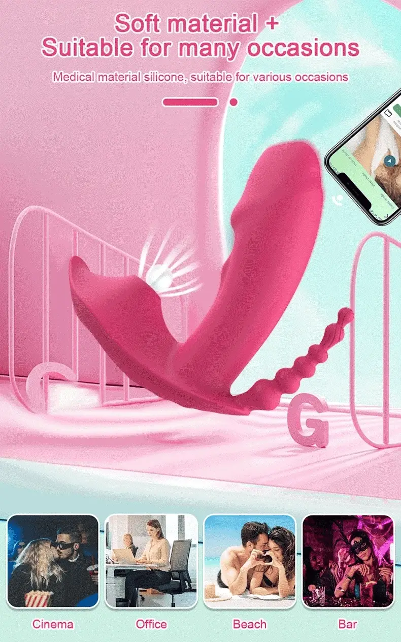 3-in-1 Bluetooth APP Controlled Dildo Vibrator with Heating & Vacuum Suction | Vagina, Clitoris Stimulator | Female Masturbator Sex Toy for Women - Image 10