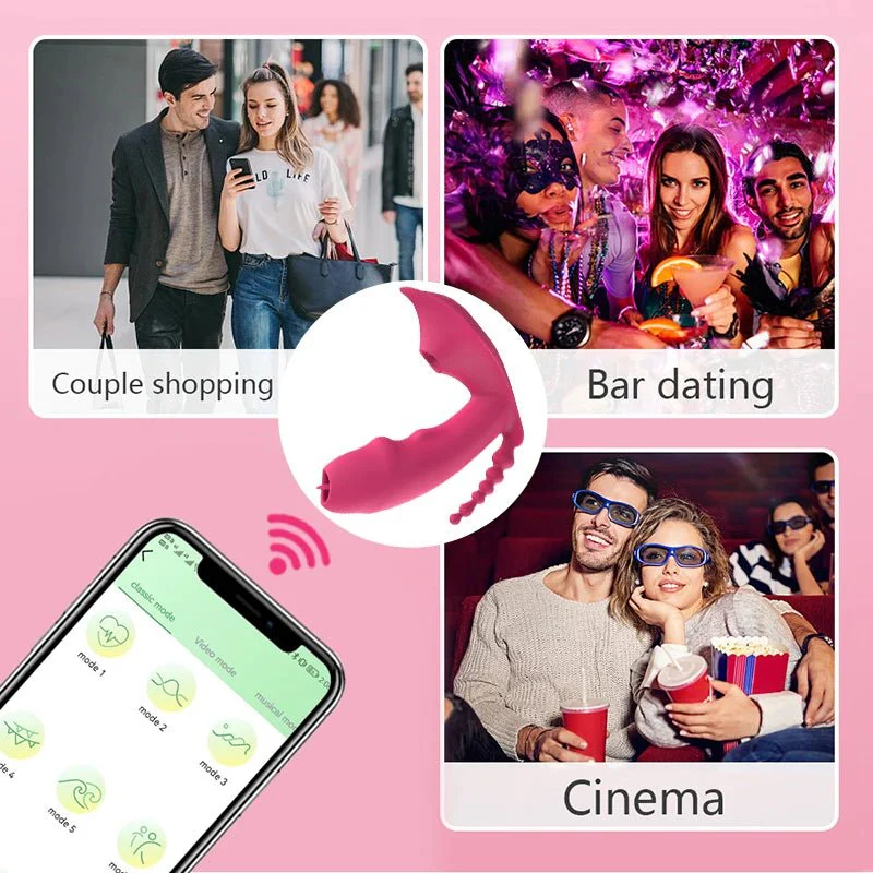 3-in-1 Bluetooth APP Controlled Dildo Vibrator with Heating & Vacuum Suction | Vagina, Clitoris Stimulator | Female Masturbator Sex Toy for Women - Image 7