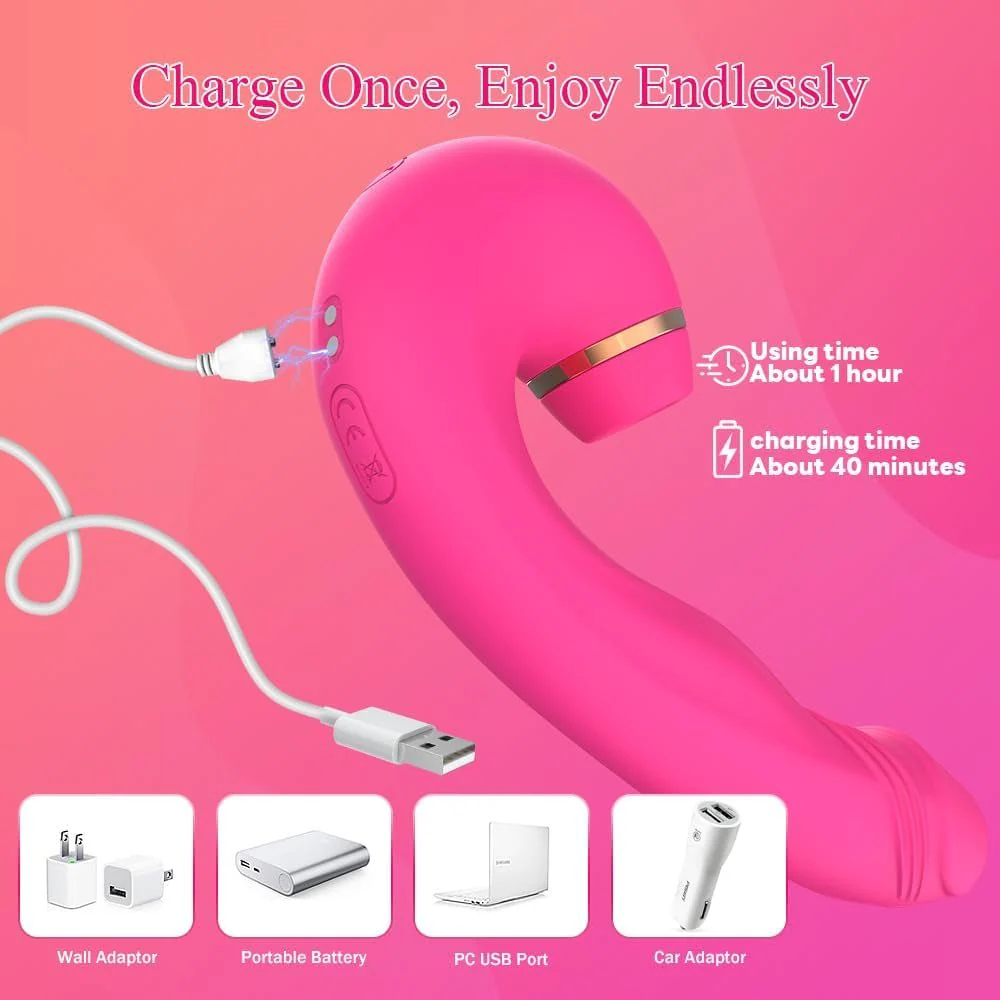 VerdeSuction L-Shaped Suction Vibrator 10 Modes Tapping Waterproof - Image 7