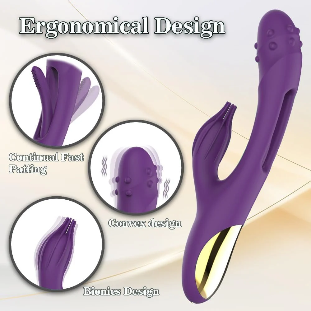 TapPulse Rabbit Vibrator Tapping 8 Modes Waterproof Quiet - Image 2