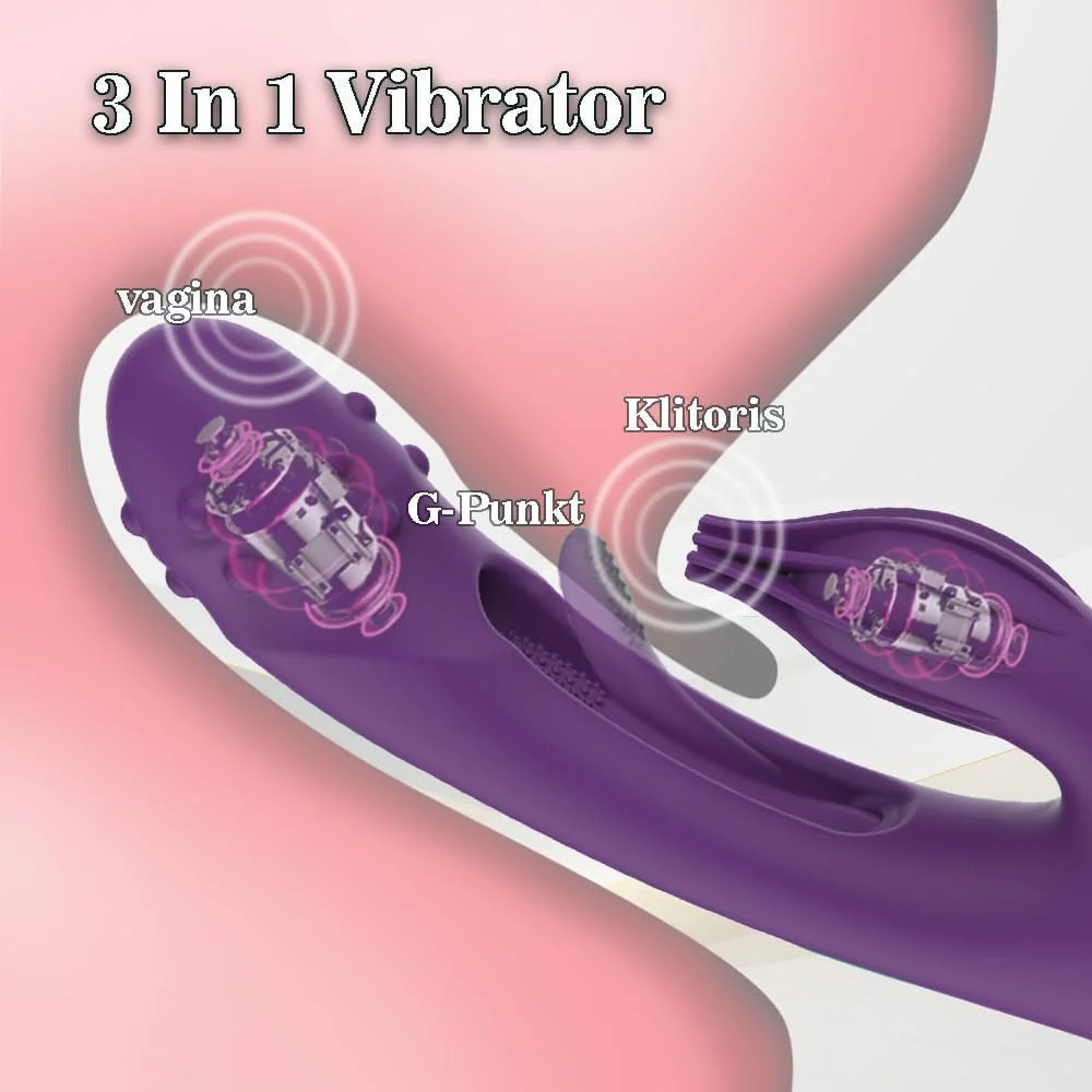 TapPulse Rabbit Vibrator Tapping 8 Modes Waterproof Quiet - Image 3