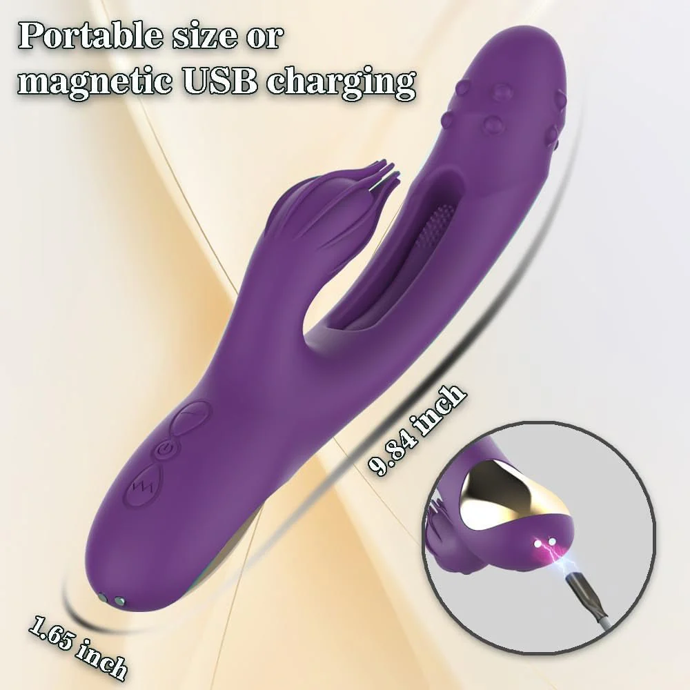 TapPulse Rabbit Vibrator Tapping 8 Modes Waterproof Quiet - Image 5