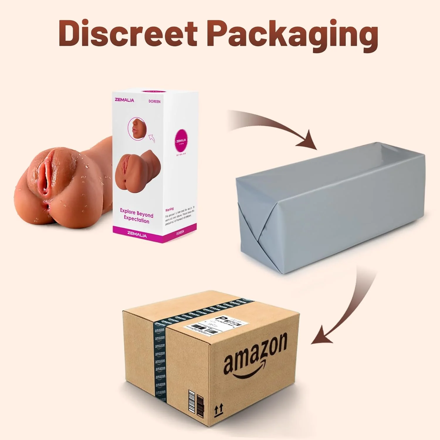 TriCave 3-in-1 Realistic Pocket Pussy Sex Doll Stroker - Image 5
