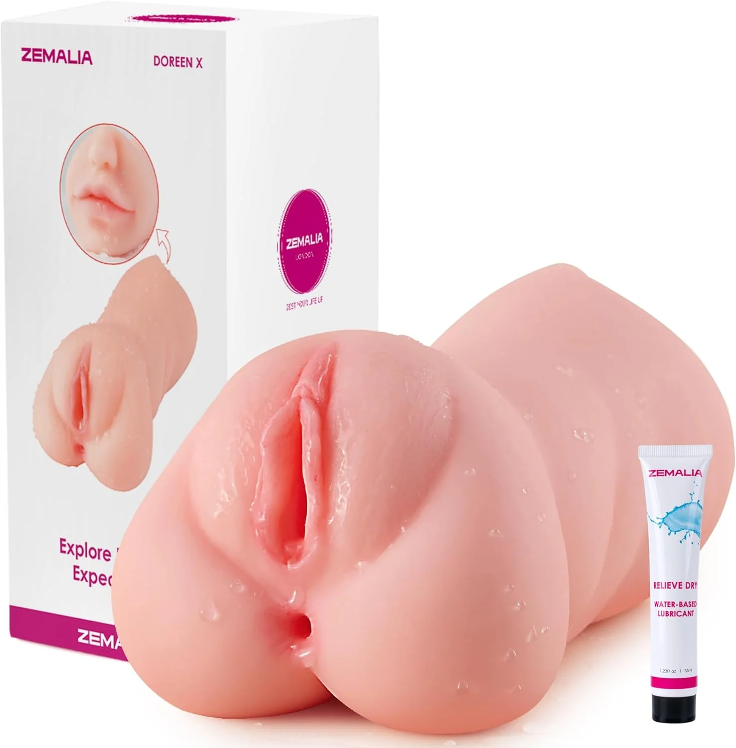 TriCore 3-in-1 Realistic Pocket Pussy 8.6" Male Stroker