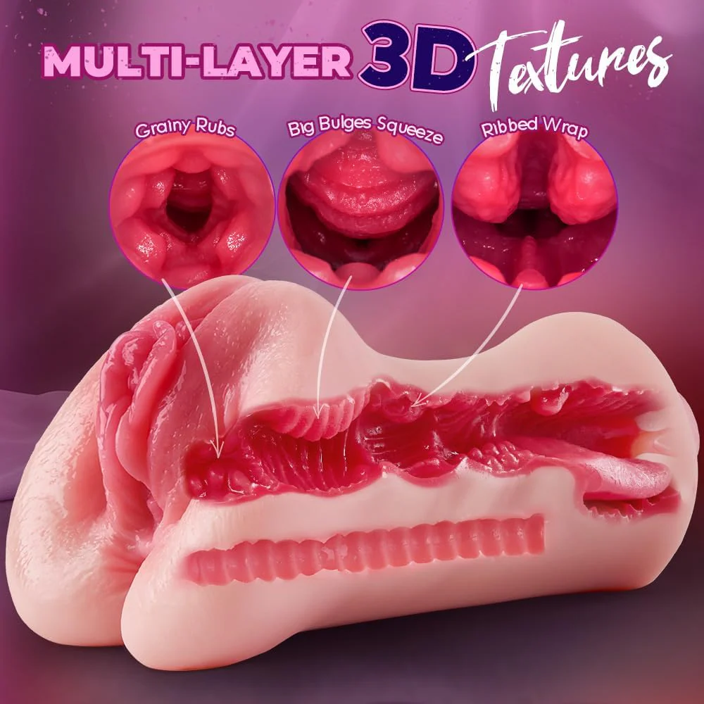 TriPleasure 3-in-1 Pocket Pussy Mouth Vagina Anal - Image 3