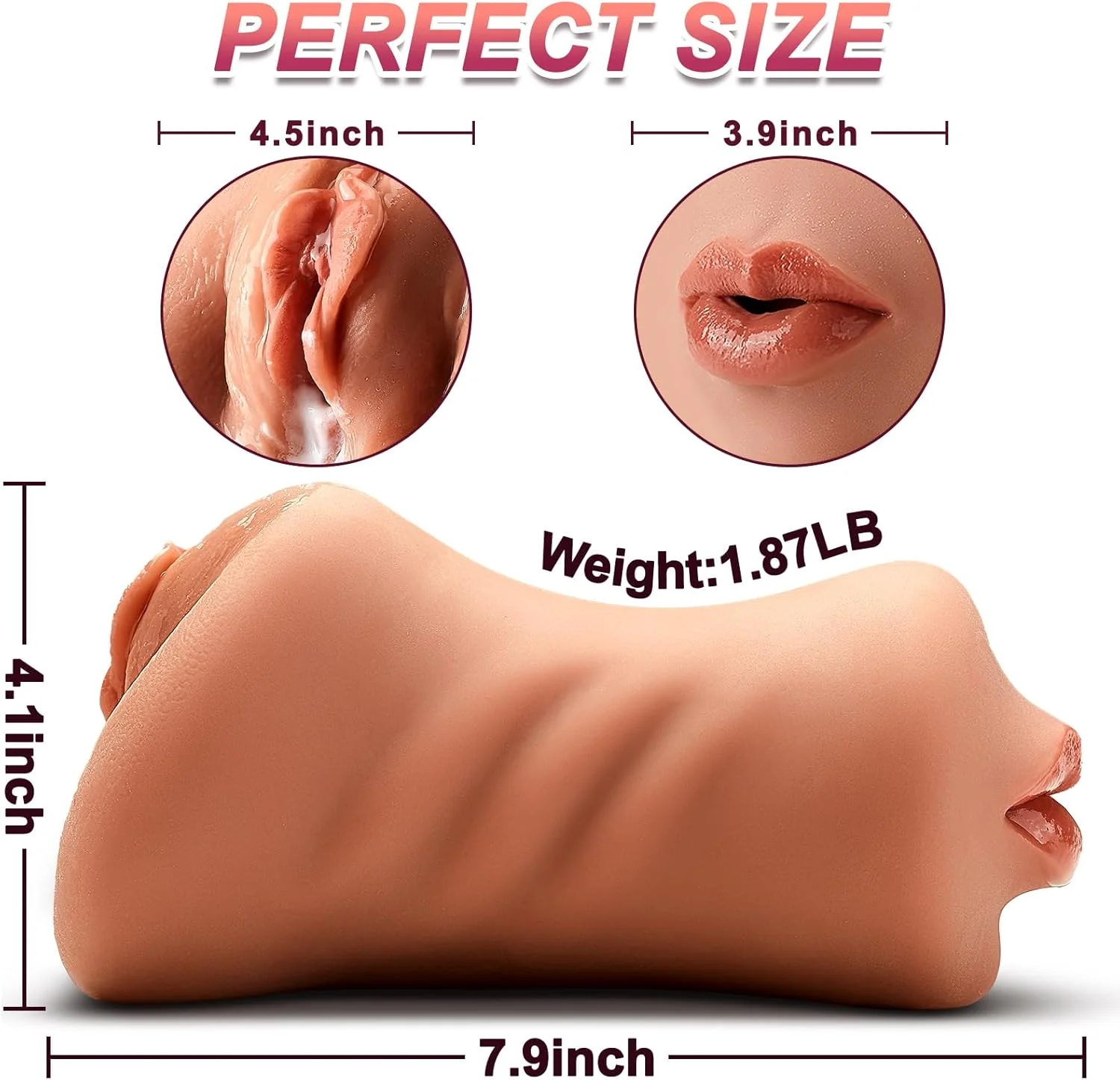 VibraTriple 3-in-1 Vibrating Pocket Pussy Male Stroker - Image 5