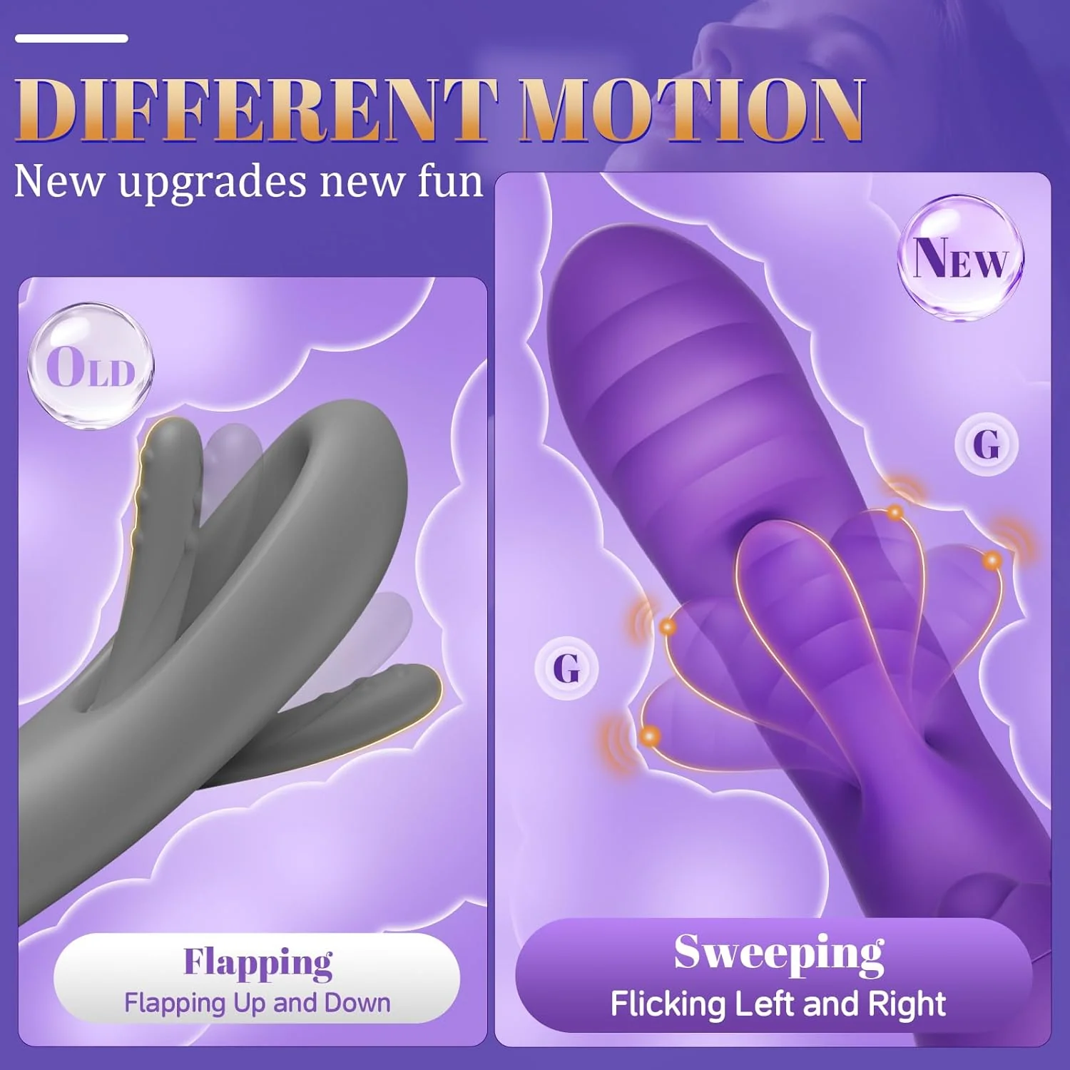 TrevixaSweep Tapping Rabbit Vibrator 3-in-1 G-Spot 10 Modes LCD - Image 3