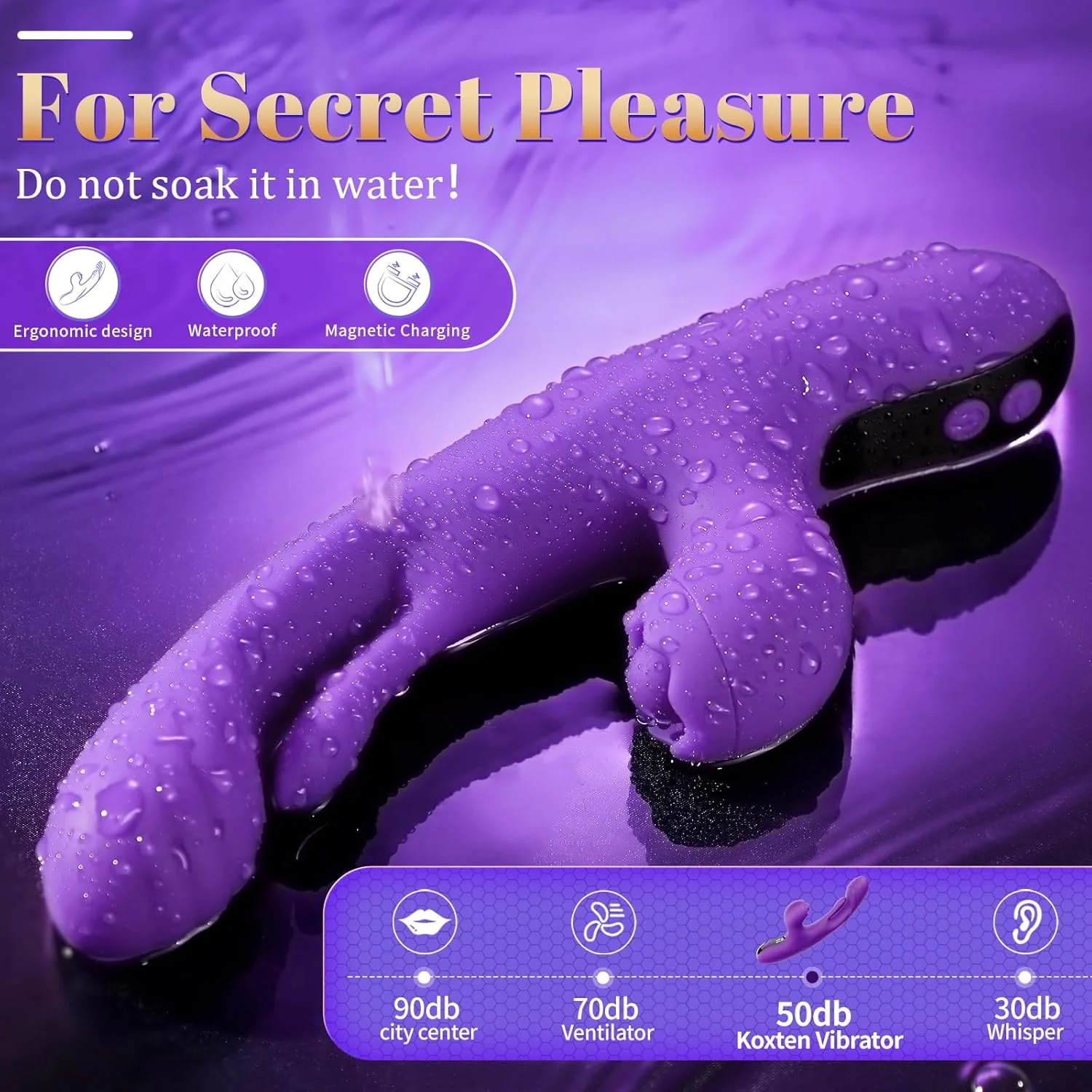 TrevixaSweep Tapping Rabbit Vibrator 3-in-1 G-Spot 10 Modes LCD - Image 5