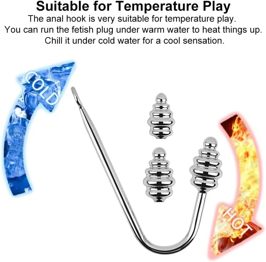SpiralSteel Spiral Stainless Steel Anal Hook 3 Balls - Image 5