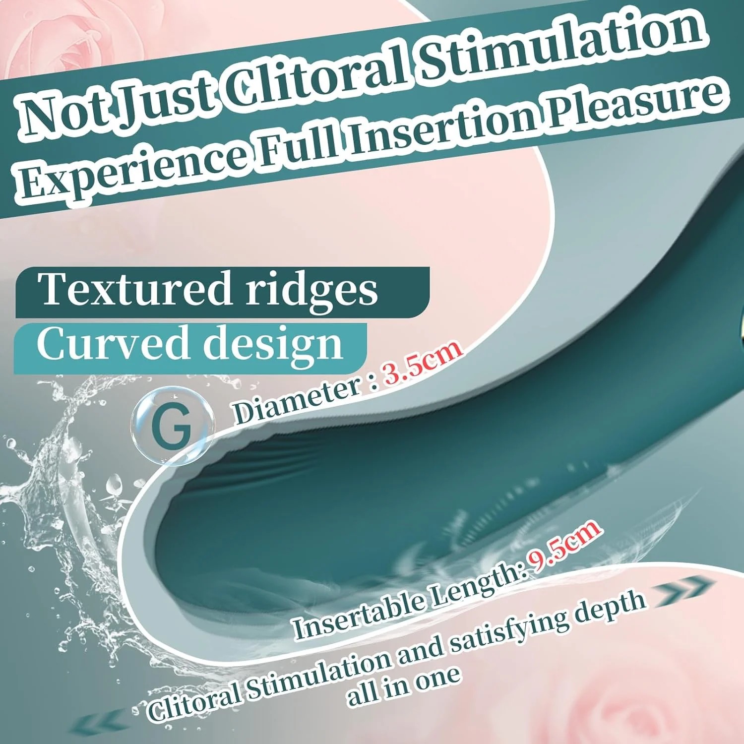 PulseNova Dual-Ended Clitoral G-Spot Vibrator 12 Modes Waterproof - Image 4