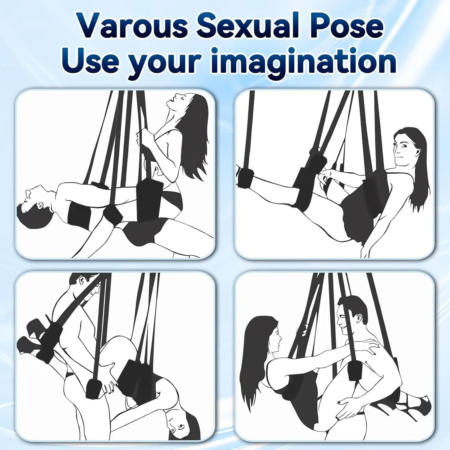 OrvexaX 360° Spinning Sex Swing 800lb Dual Mount - Image 7