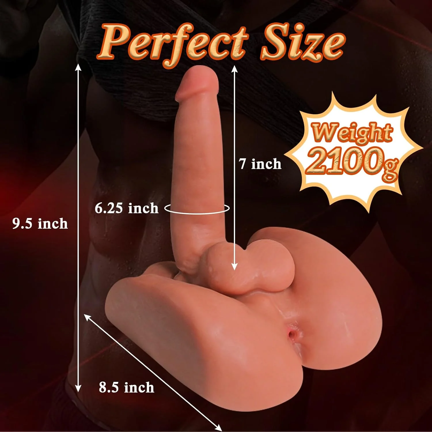 CoreviaX Male Sex Doll Torso 7in Dildo 4.6LB - Image 5