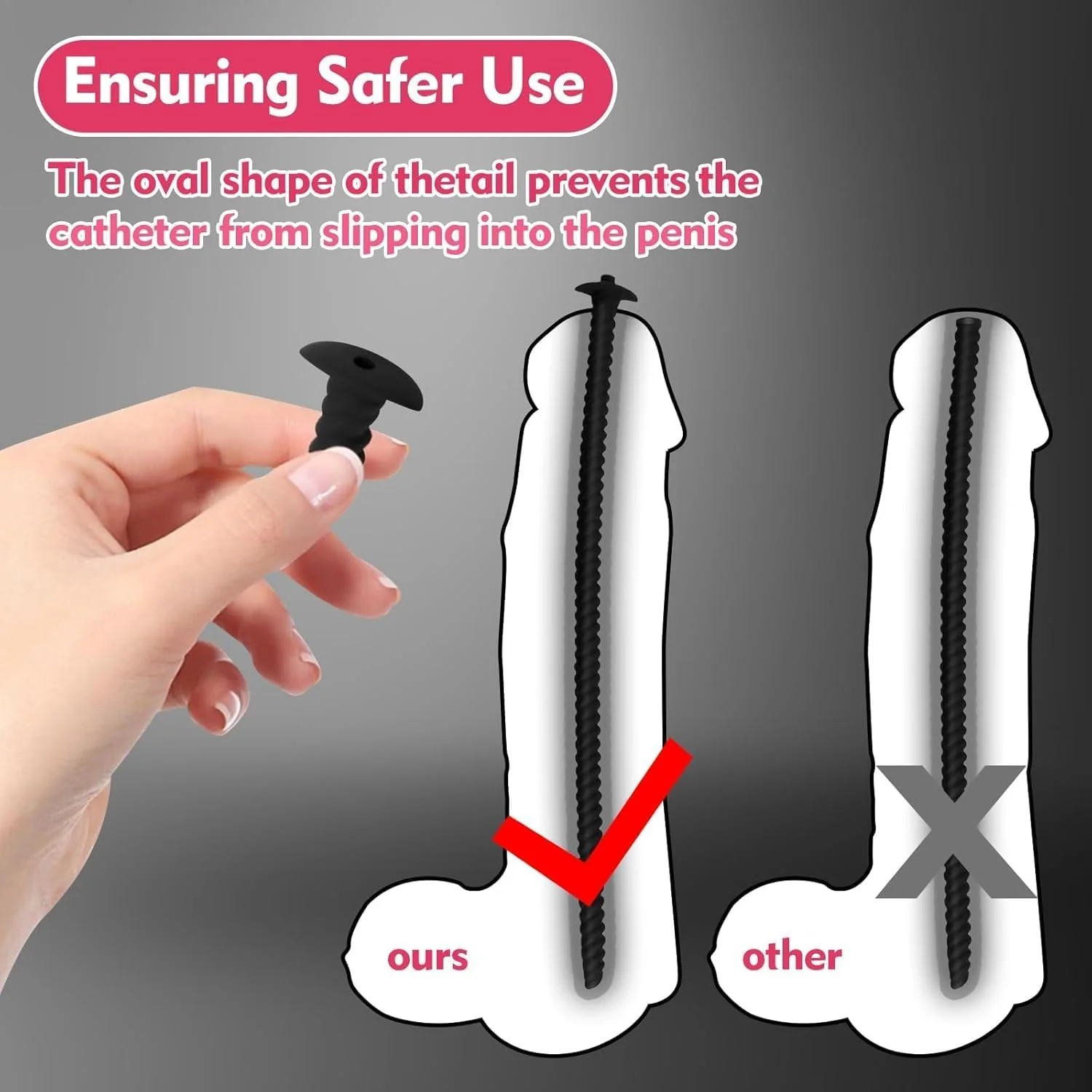 DualPath 5PCS Urethral Sounds Silicone Dilator Set - Image 3