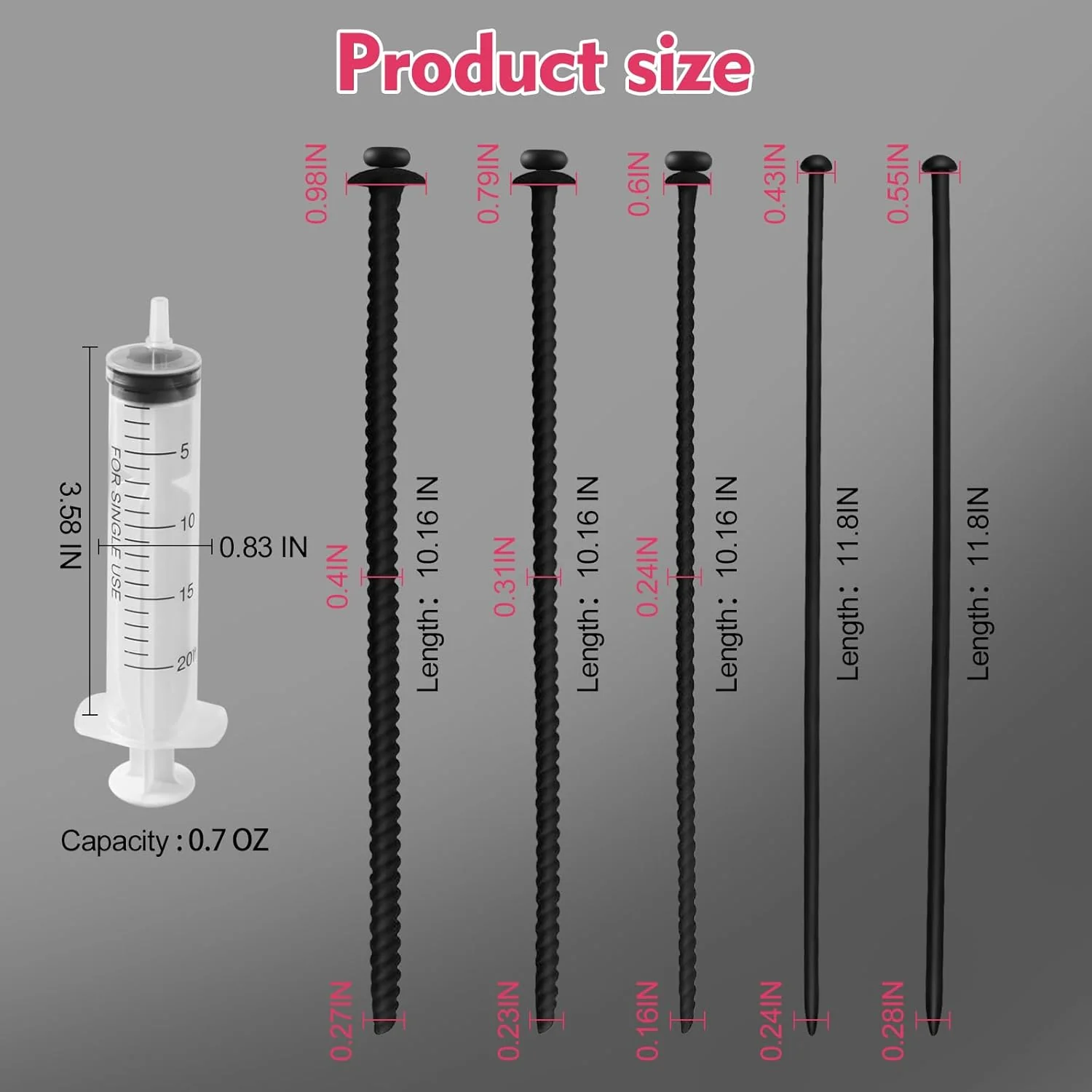 DualPath 5PCS Urethral Sounds Silicone Dilator Set - Image 5