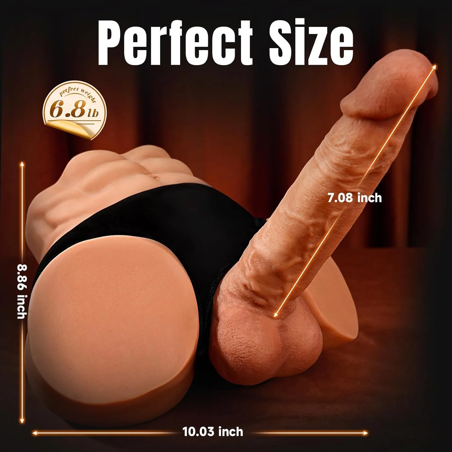 ApexShift Male Sex Doll Torso 7in Dildo 6.8LB - Image 4
