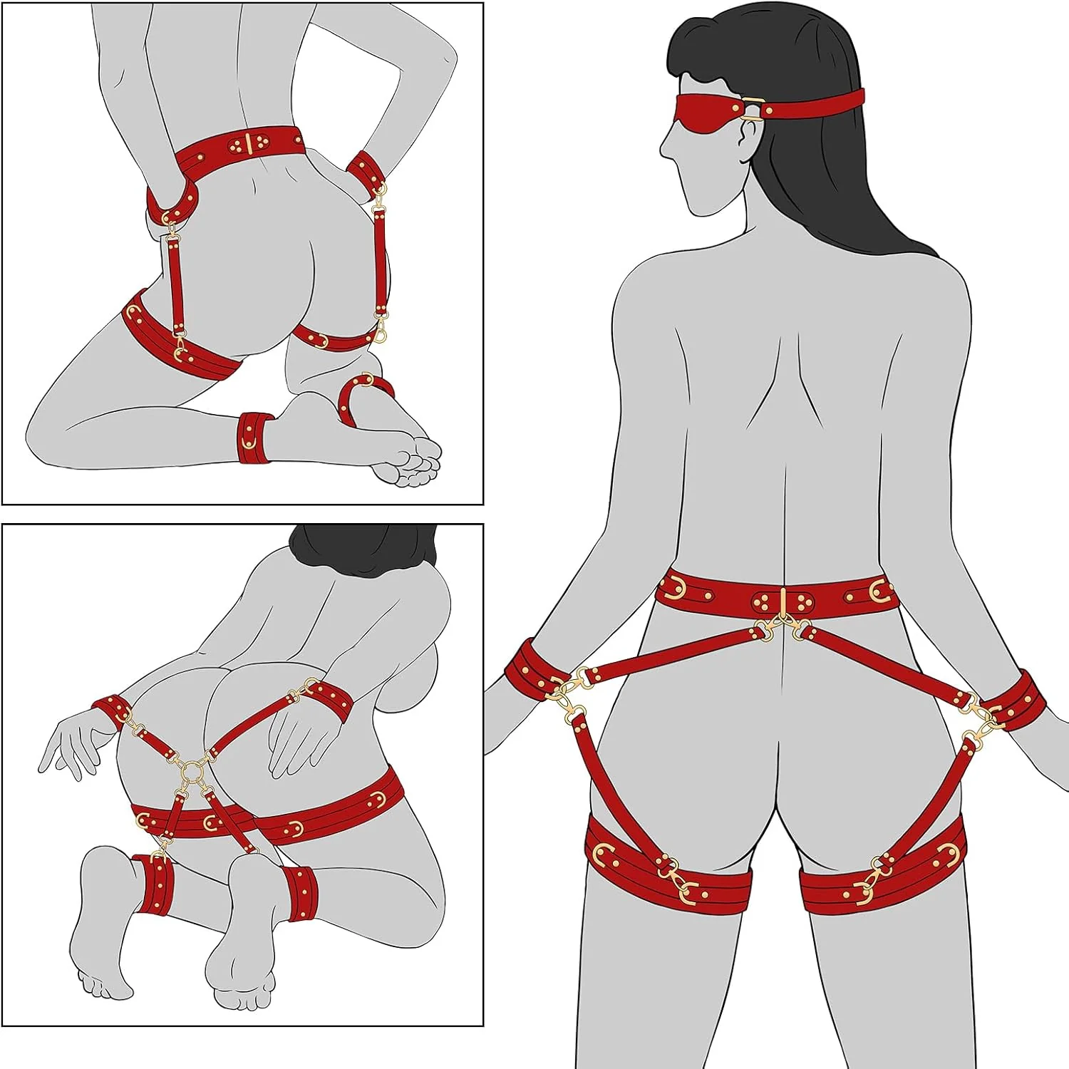 6-Piece Complete BDSM Restraint Set - Image 3