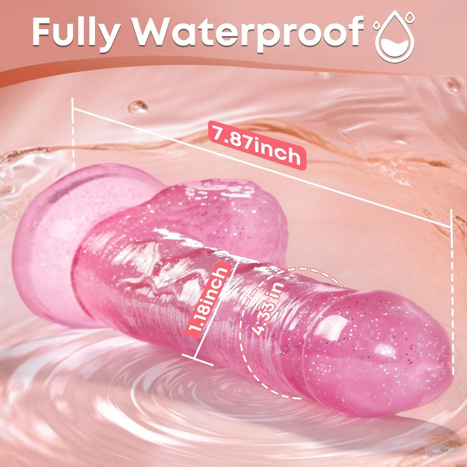 PleasureReach 7.9-Inch Realistic Dildo - Image 3