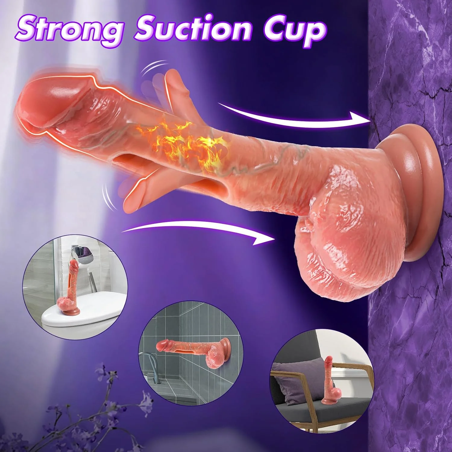 HeatPulse Remote Control Dildo 9 Flapping Vibrating Heating - Image 6