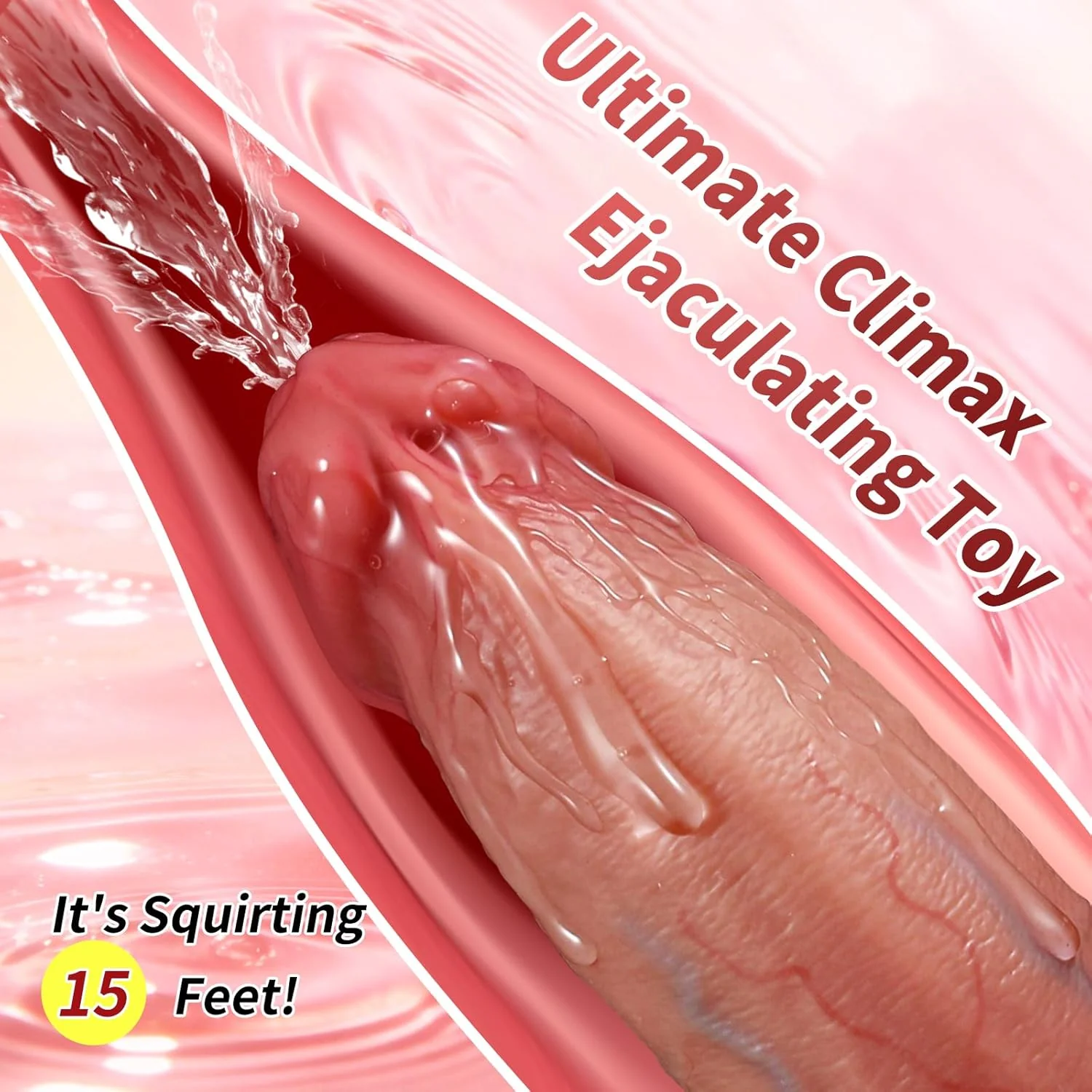 CoreJet 8” Squirting Silicone Dildo Suction Cup G-Spot - Image 4