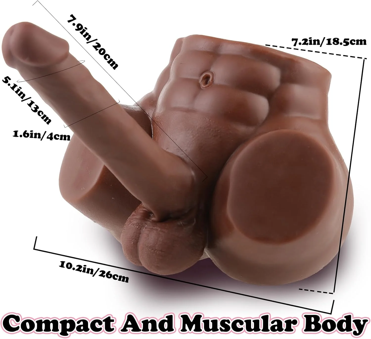AxisFlex Male Sex Doll Torso 8in Flexible Dildo - Image 6