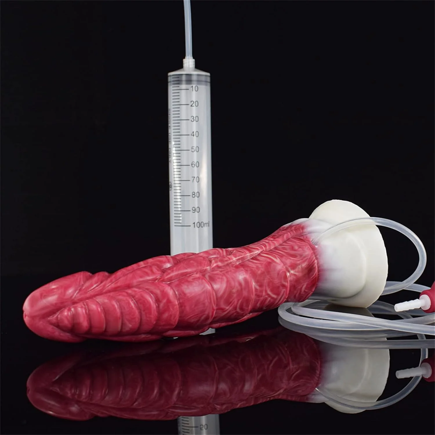 CrimsonJet 9” Squirting Silicone Dildo Suction Cup Waterproof - Image 5