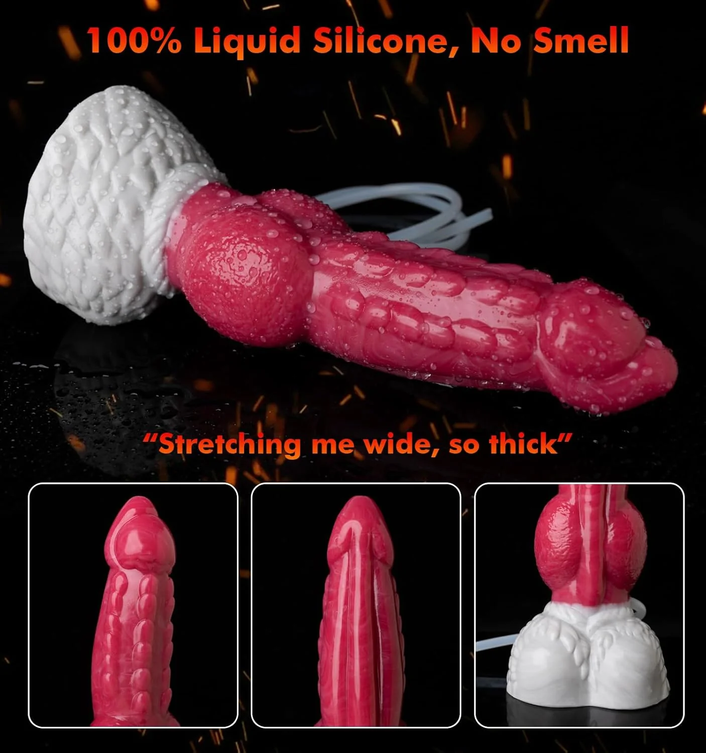 KnotJet 9.5” Squirting Knot Dildo Silicone Suction Cup - Image 4